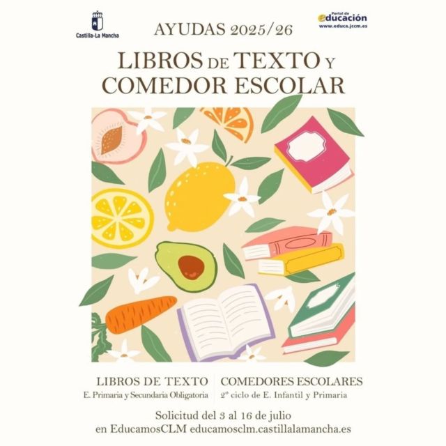 📢 Solicitud de ayudas para comedor escolar y libros de texto para el próximo curso 2025-2026 📢 Más información en nuestra página web o en el enlace de nuestras stories 📲 

#Becas #Solicitud #SantaCruzGuadalajara